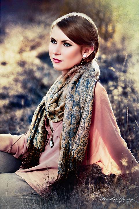 Female model photo shoot of Heather Graves Make-up