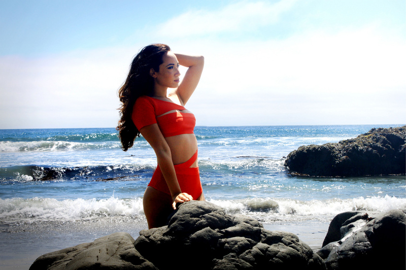 Female model photo shoot of AthenaCarterPhotography in Big Sur