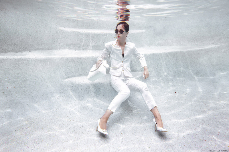 Male and Female model photo shoot of Harry Naing and Cissy in Private pool