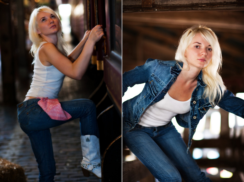 Male and Female model photo shoot of Eddie Yee and Anna_B in Fort Worth Stock Yards circa 2009