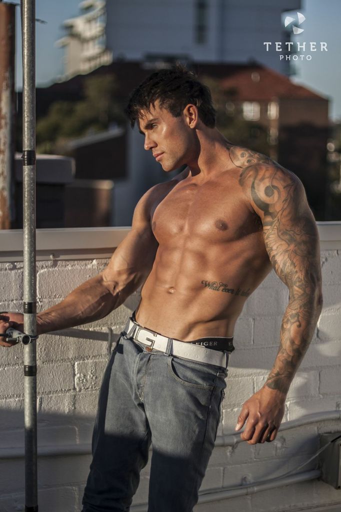 Male model photo shoot of Gary Stramlic in sydney rooftop