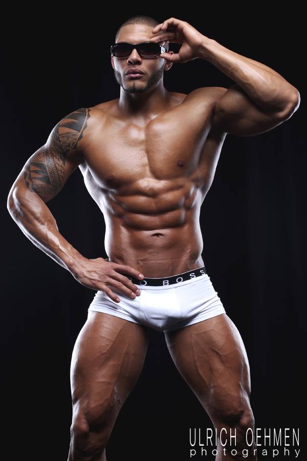 Male model photo shoot of mojica fitness in miami