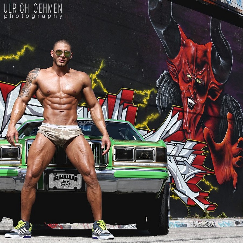 Male model photo shoot of mojica fitness in miami