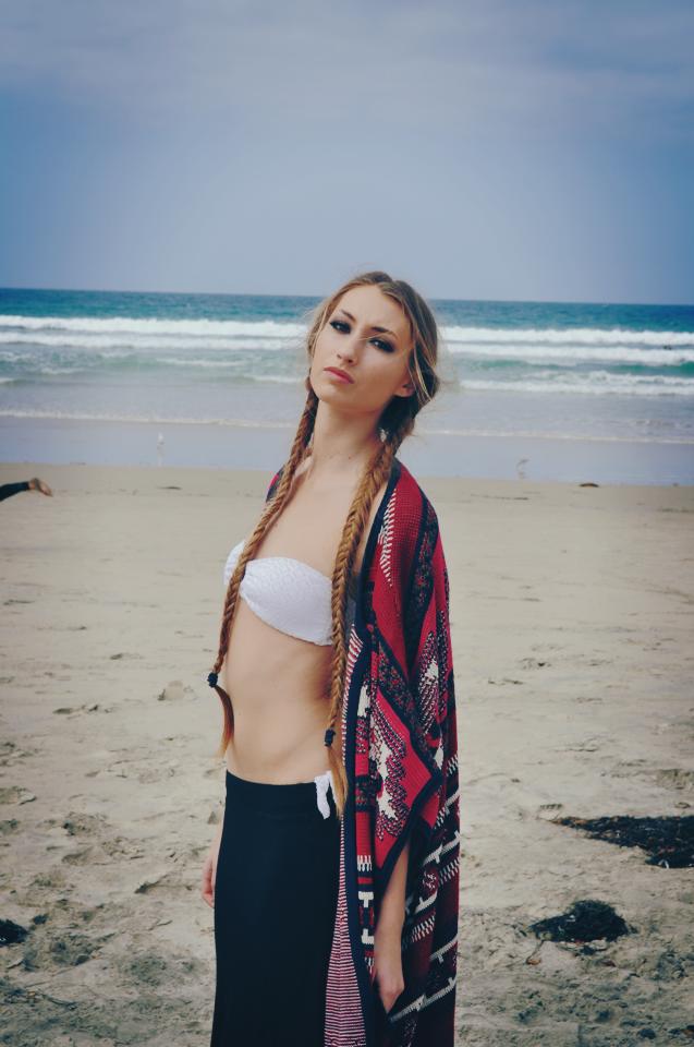 Female model photo shoot of Christianna Knutson in La Jolla Shores