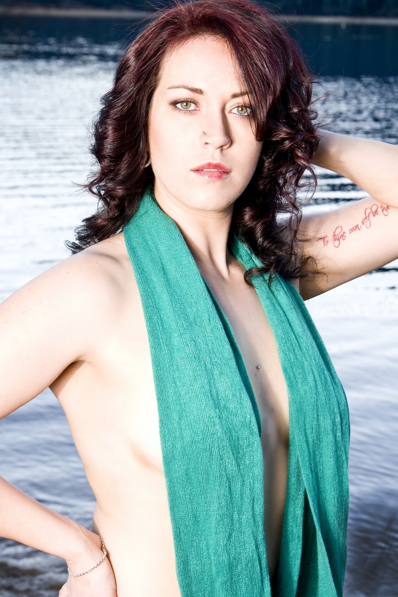 Female model photo shoot of Andi Noelle in Whiskeytown lake, ca