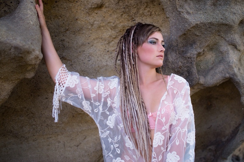 Female model photo shoot of Valerie_es in Laguna canyon