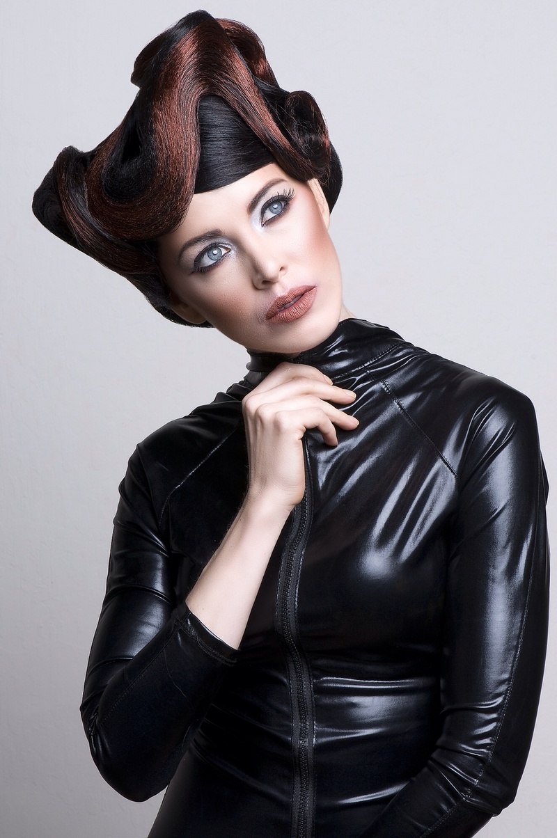 Female model photo shoot of Intertwine Hair Design