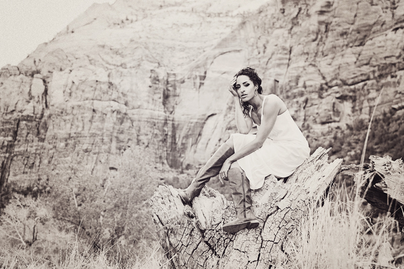 Female model photo shoot of Heather Michelle FL and Sheila Thompson Harris in Zion National Park Utah