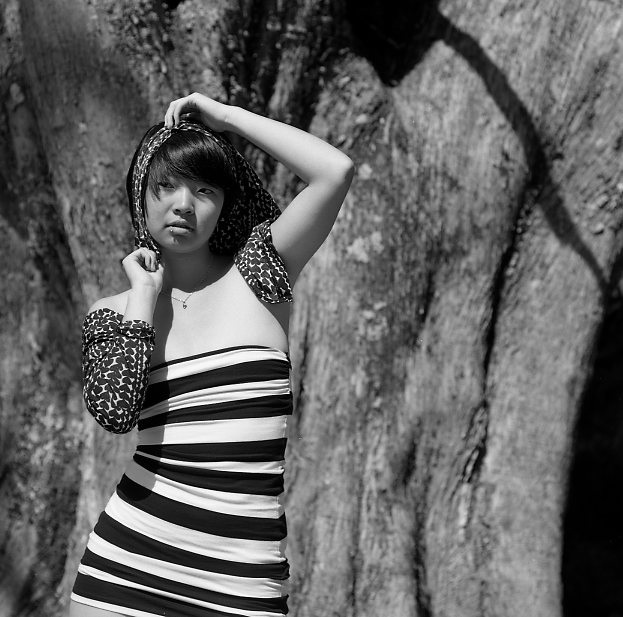Female model photo shoot of Yiya by silvershooter in Marin