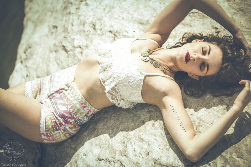 Female model photo shoot of Tejas Prints