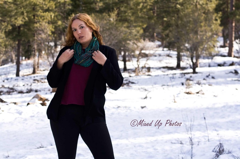 Female model photo shoot of Mixed Up Jess by Mixed Up Productions in Mt. Charleston, Nevada