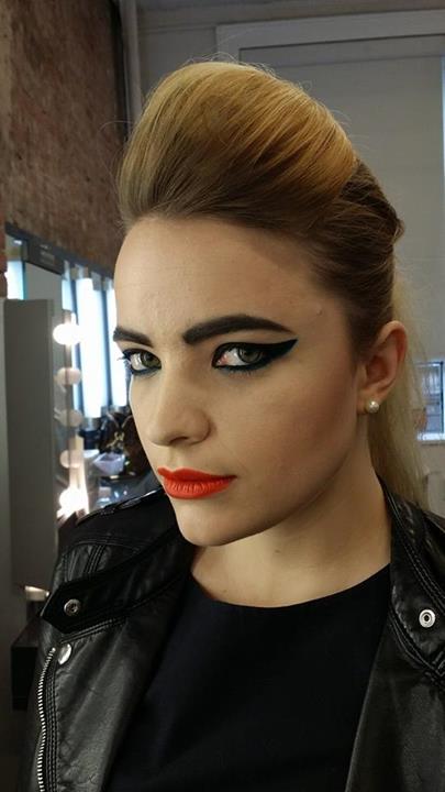 Female model photo shoot of Emma Snow in Make Up For Ever Academy, Soho, makeup by Mickayla Pence
