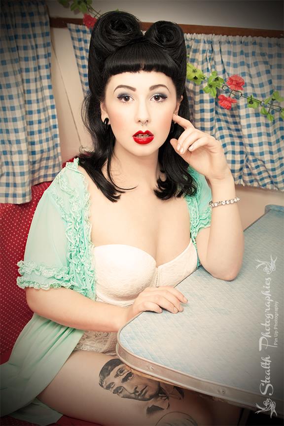 Female model photo shoot of babygrrl - MUAH by Pin Ups by Stealth