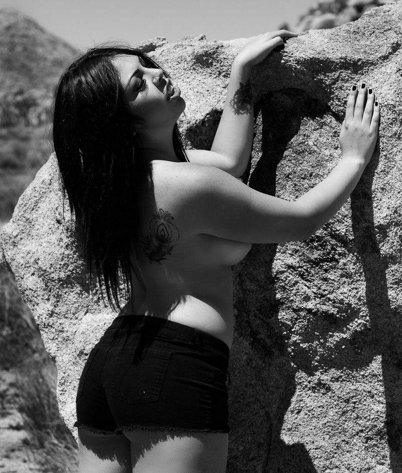Female model photo shoot of Sunniemichelle by Specular Photography in Joshua Tree National Park
