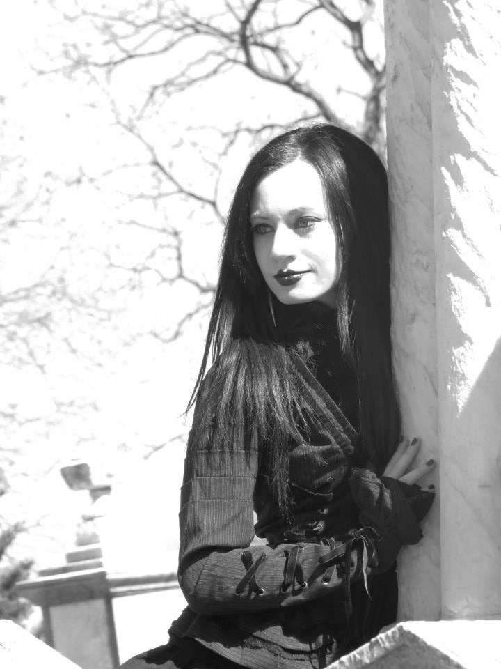 Female model photo shoot of Gabriella Vance in Laurel Hill Cemetery