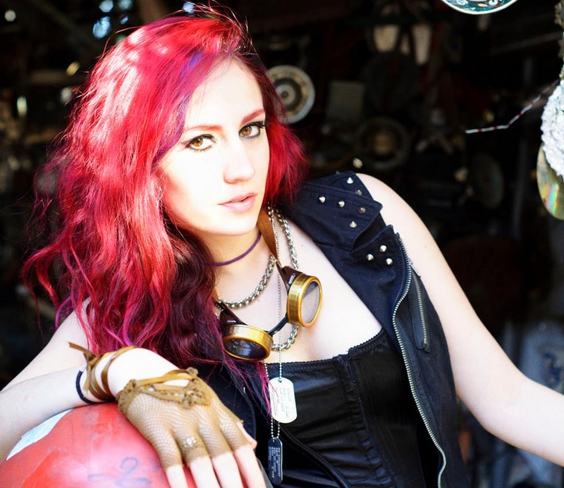 Female model photo shoot of Savage Solace in Cathederal of Junk