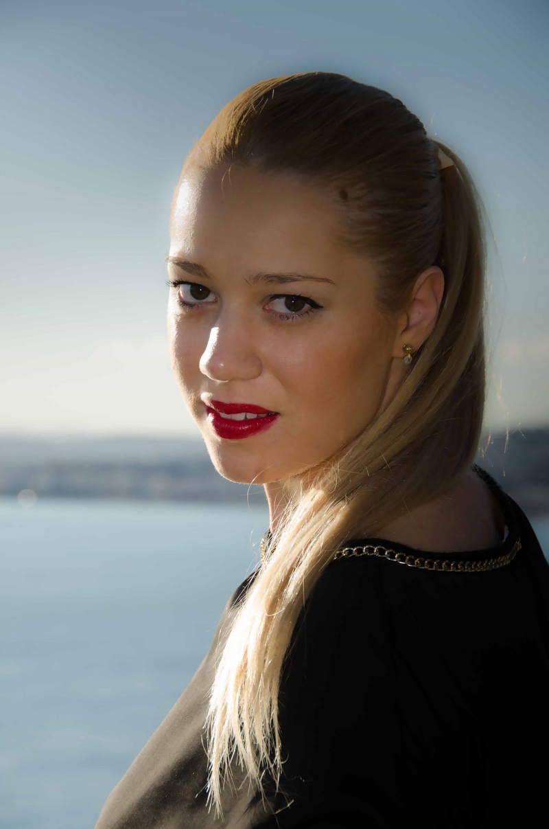 Female model photo shoot of Jevgenie in Nice, France
