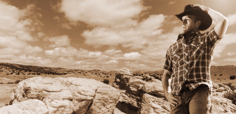 Male model photo shoot of Efren J Alvarez by Chris Blair in Ojito Wilderness, New Mexico