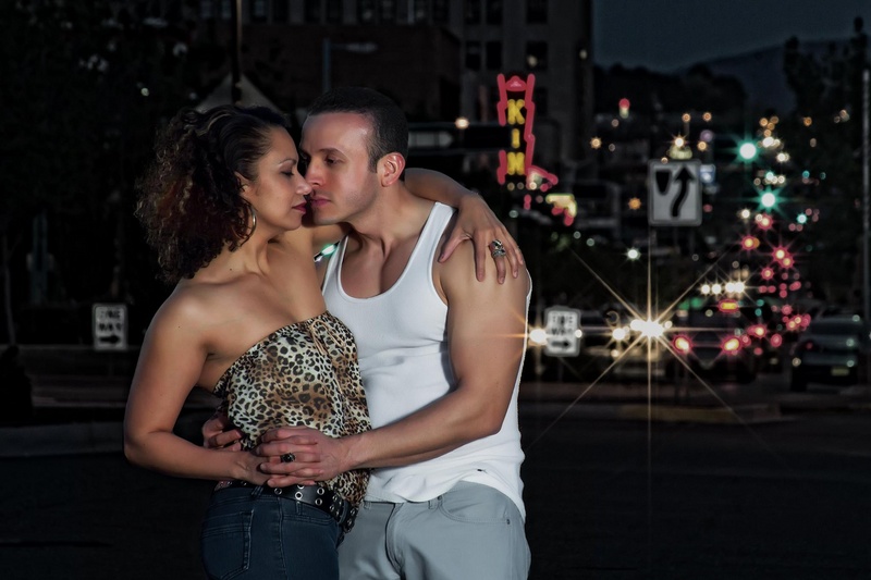 Male and Female model photo shoot of Efren J Alvarez and Grizelda Zelda Quintana by Mitch Tillison in Downtown Albuquerque, New Mexico