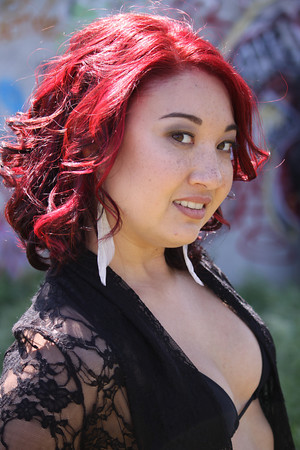 Female model photo shoot of April Yoshida by myfotographer in Fresno,Ca, makeup by ForeverAdored 