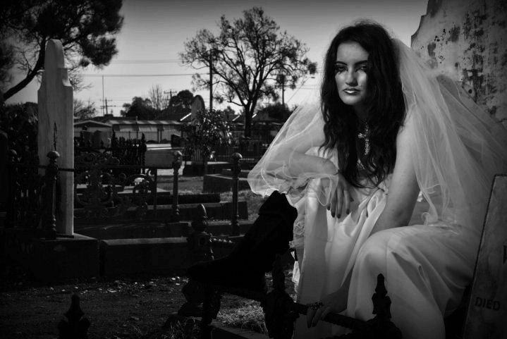Female model photo shoot of Sarah Marion Joan Hardy in melton cemetery