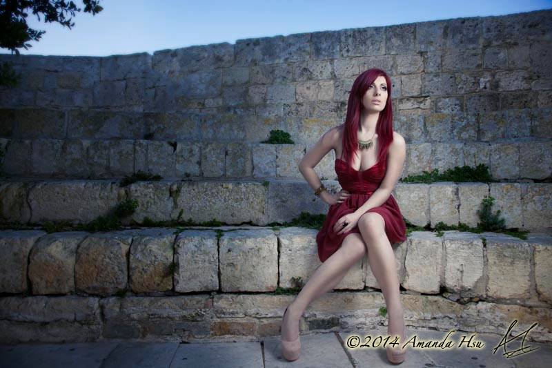 Female model photo shoot of JJB_Muffin in The Silent city Imdina