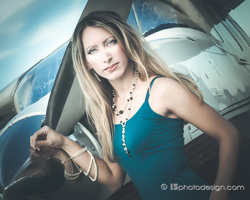 Male and Female model photo shoot of Ron Knerem Photography and Amberletta Moon in Cleveland Burke Lakefront Airport