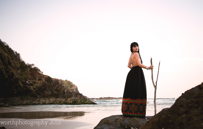 Female model photo shoot of Worth Photography in Byron Bay