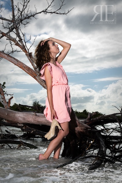 Female model photo shoot of Vania Shapiro by RichardEvansPhotography in Lover's Key Beach, Florida