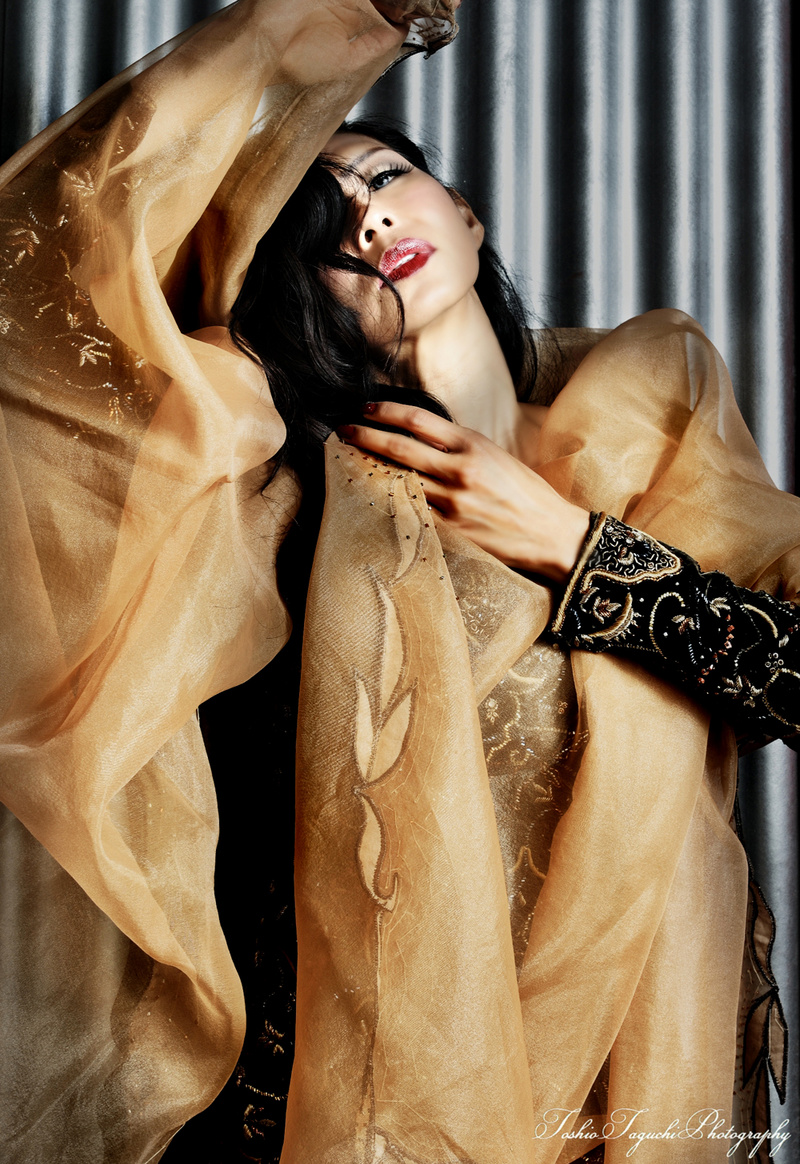 Female model photo shoot of M I K I by Toshio Taguchi in Los Angeles, CA