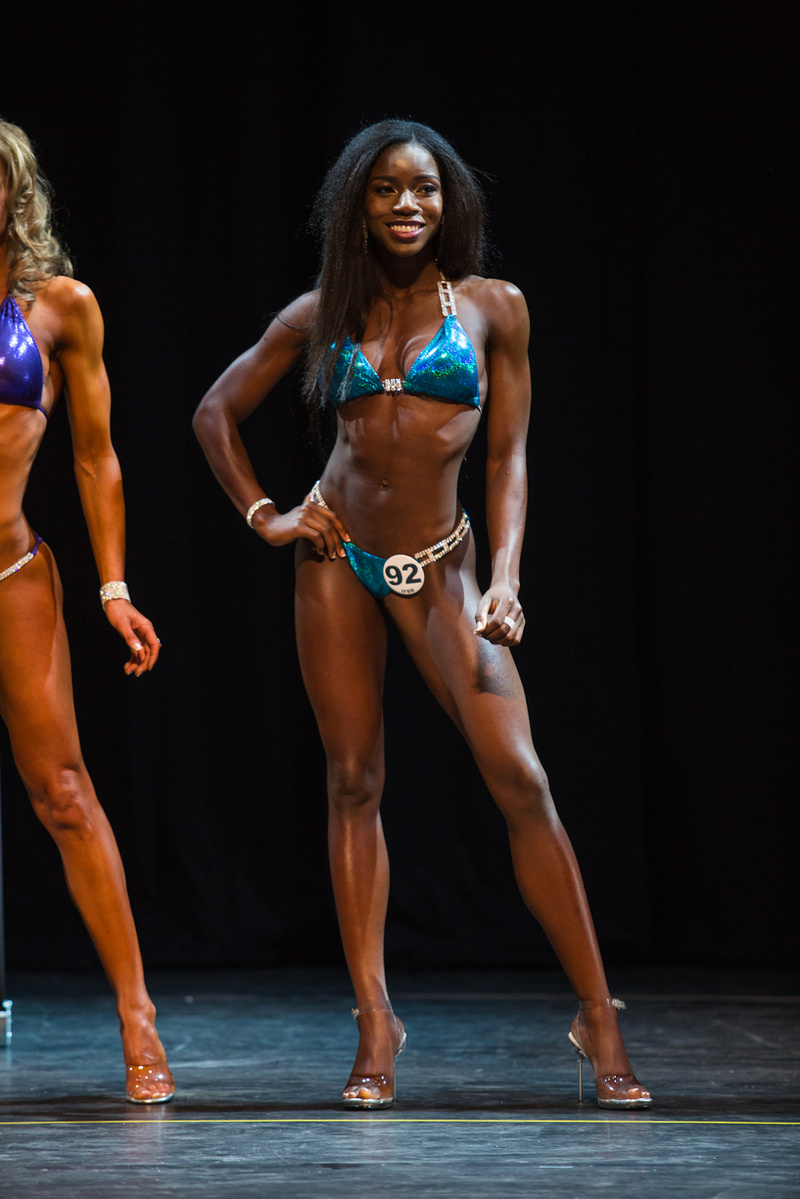 Female model photo shoot of LolaO in UKBFF Nationals 2014, Leicester
