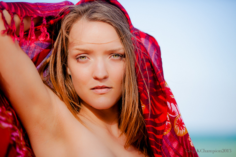 Female model photo shoot of Amber Throgmorton by Greg K Champion in Hawaii