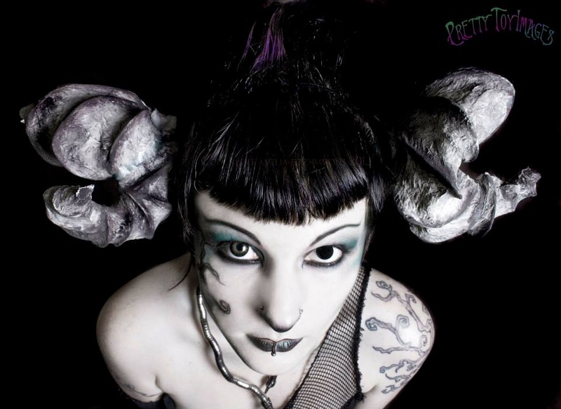 Female model photo shoot of Pretty Toy Studio and Pandora Nocturne, makeup by Morgan Leigh MUA