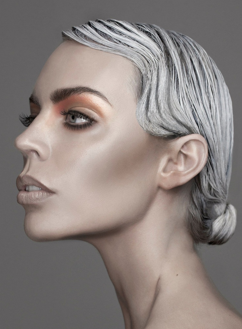 Female model photo shoot of Holly Garvey Makeup  in Mira studios