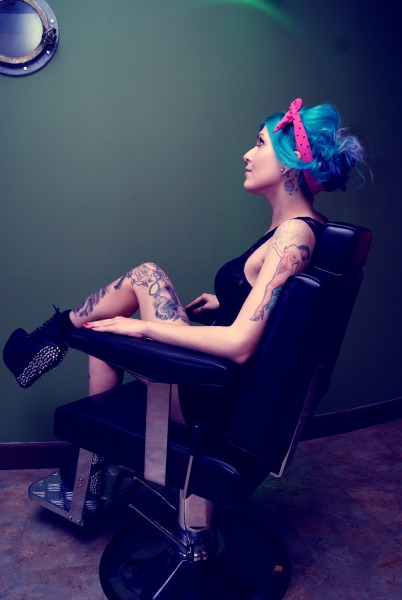 Female model photo shoot of Inkeddiamond by Ballhill Studio in Origin Arts Studio