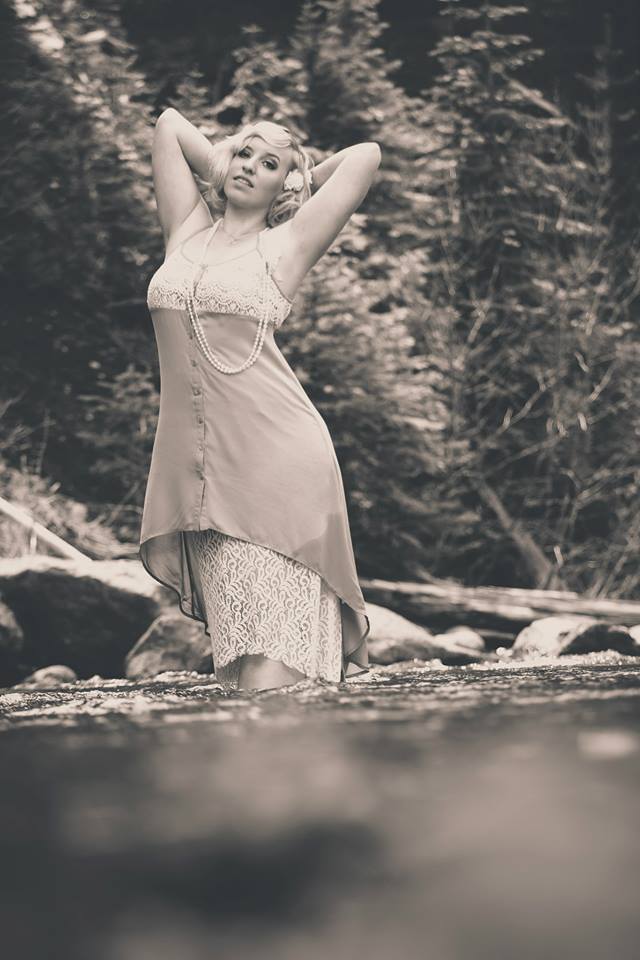 Female model photo shoot of Krystina Rose in Tumalo Falls, Bend, OR