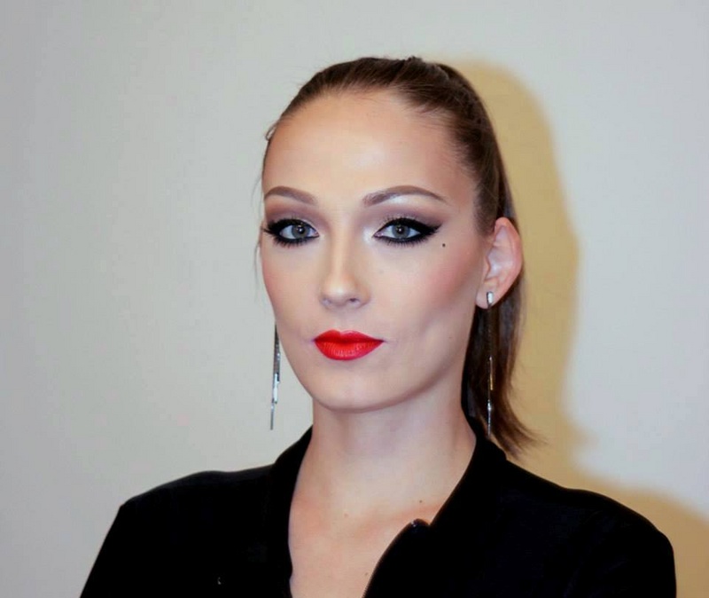 Female model photo shoot of Joana Ruby by Razvan Iordache in Bucharest, Romania, makeup by Lucia Iacob