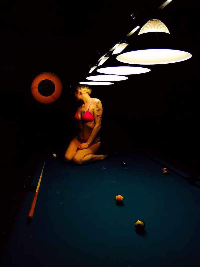 Male and Female model photo shoot of Dave Burgie and Friends and Isabel in Pool Table Magic