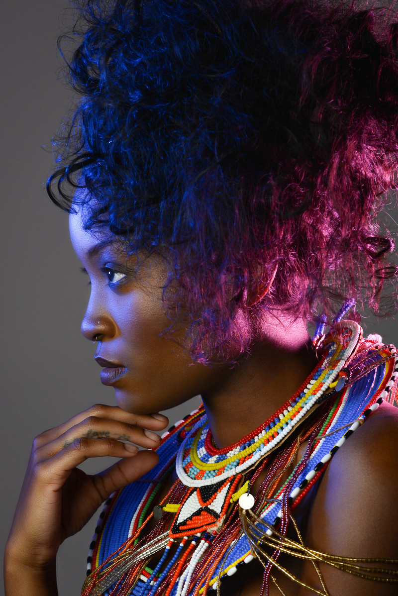 Female model photo shoot of Akua Robinson MUA