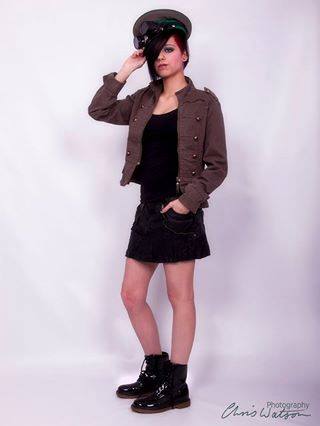 Female model photo shoot of demi_robson in studio