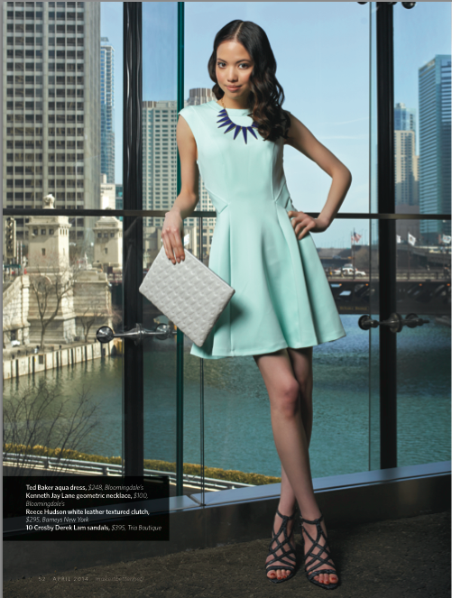 Female model photo shoot of TrackBelle by John Ng in Trump International Tower / Chicago
