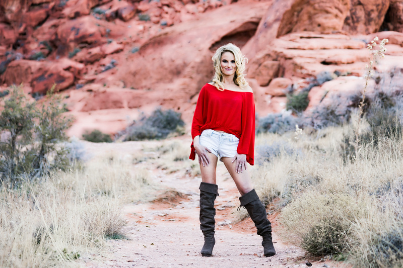 Female model photo shoot of AmberKnights in RedRock Canyon