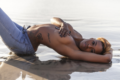 Female model photo shoot of jaz paige in Blacks Beach San Diego