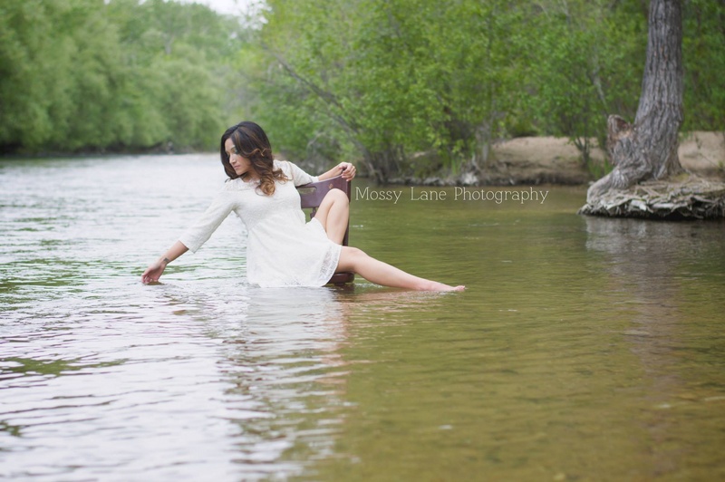 Female model photo shoot of Lidia Porter in boise river