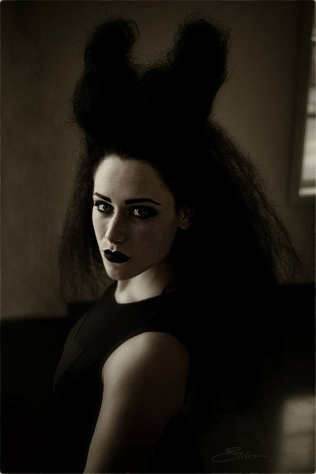 Female model photo shoot of Melantha Cassytha by Kevin Stiles in For a hair show.
