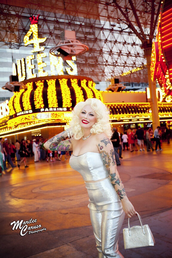 Female model photo shoot of Ria Von Strudel in Viva Las Vegas Rockabilly weekend 2014