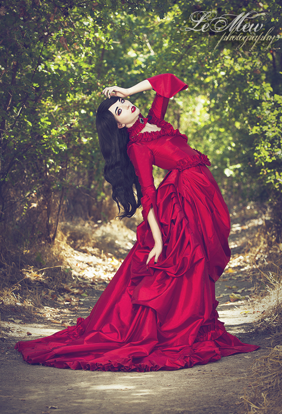 Female model photo shoot of Allie Schell by Jennifer Garcia, clothing designed by RomanticThreads