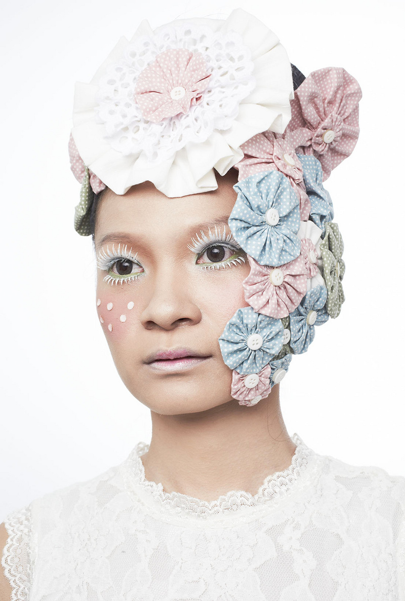 Female model photo shoot of Sharon Heng in Makeup Creation for course exam : Singapore