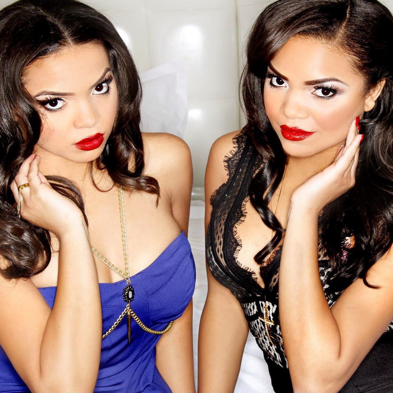Female model photo shoot of The Page Twins