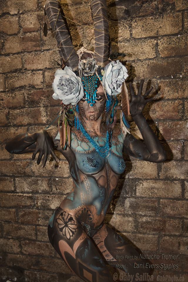 Female model photo shoot of natacha trottier in Art lab Show